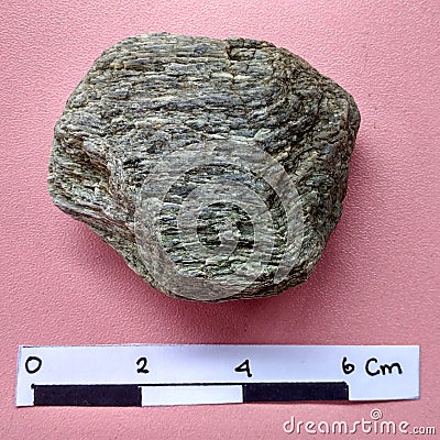 Schist metamorphic rock from Melange complex Stock Photo