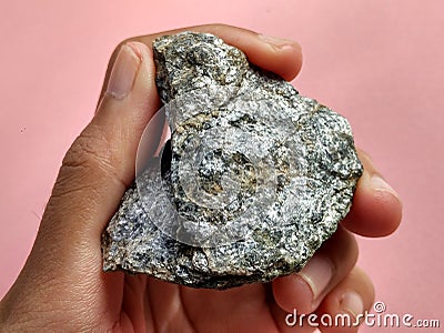 Schist Mica metamorphic rock from Melange tectonic Complex, Indonesia Stock Photo