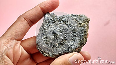 Schist Mica metamorphic rock from Melange tectonic Complex, Indonesia Stock Photo