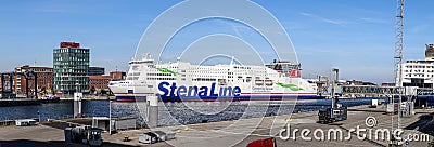 Schleswig-Holstein, Germany - Feburary 05, 2020: Panorama of the Port of Kiel in northern Germany Editorial Stock Photo