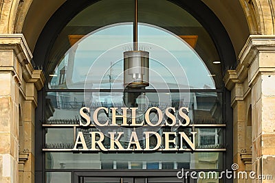 Schloss Arkaden, Palace Arcades in Braunschweig, Germany. Downtown shopping center, shopping mall. Editorial Stock Photo