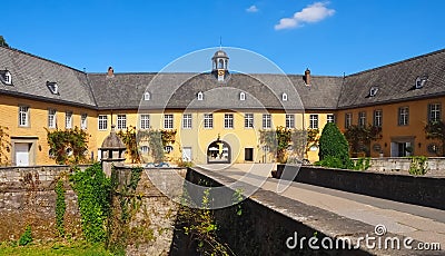 Schloss Dyck beautiful german water castle in Juechen Editorial Stock Photo
