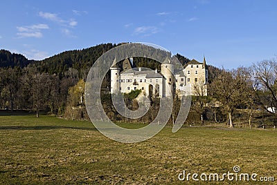 Schloss Frauenstein in Carinthia Stock Photo
