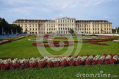 Schloss Schonbrunn from the Gardens; Editorial Stock Photo