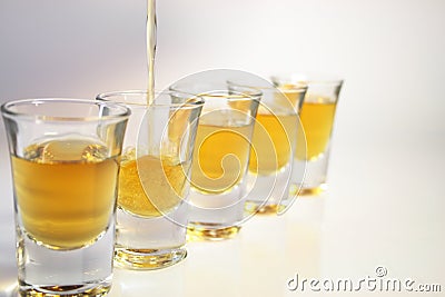 Schnapps glasses Stock Photo