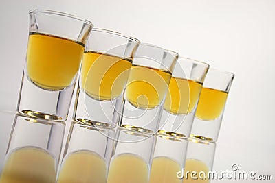 Schnapps glasses Stock Photo