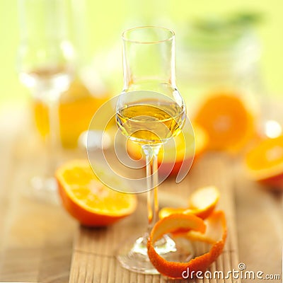 Schnapps, oranges Stock Photo