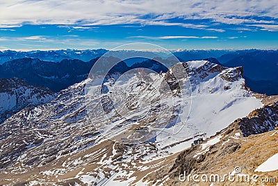 Schneeferner glacier from Zugspitze mountain, Alps, Germany Stock Photo