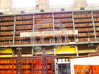 The Schoelcher library, this building was first erected in Paris Editorial Stock Photo