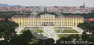 Schoenbrunn Palace in Vienna, Austria Editorial Stock Photo