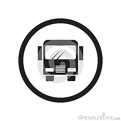 Scholar bus stop icon vector sign and symbol isolated on white background, Scholar bus stop logo concept Vector Illustration