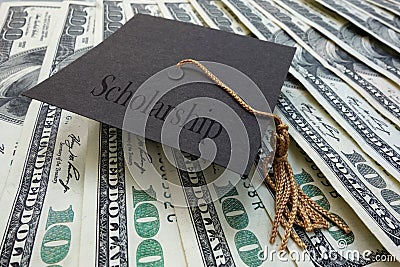 Scholarship money Stock Photo