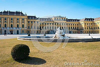 Schonbrunn Baroque Palace in Vienna, Austria Editorial Stock Photo