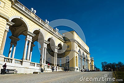 Schonbrunn Baroque Palace in Vienna, Austria Editorial Stock Photo