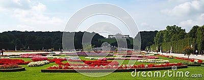 Schonbrunn castle gardens Editorial Stock Photo