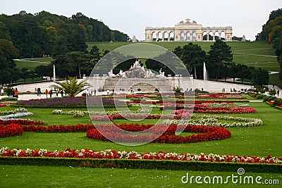 Schonbrunn palace garden Editorial Stock Photo
