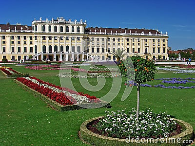 Schonbrunn palace, Vienna, Austria Editorial Stock Photo