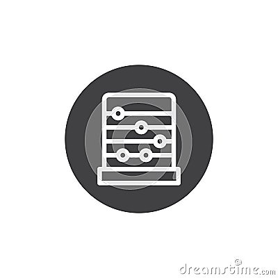 School abacus icon vector Vector Illustration