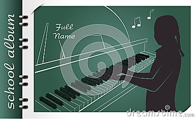 School album piano Stock Photo