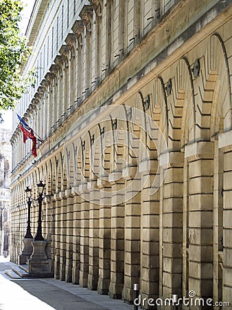 School Alphonse Daudet, NÃ®mes architecture detail, France Stock Photo