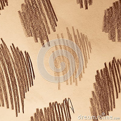 School Background. Abstract Drawing. Sepia Fun Background. Chalk Concept. Monochrome School Stock Photo