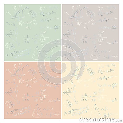 school background from scientific formulas Stock Photo