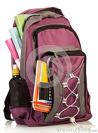 School Backpack Stock Photo