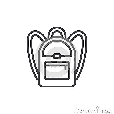 School backpack line icon Vector Illustration