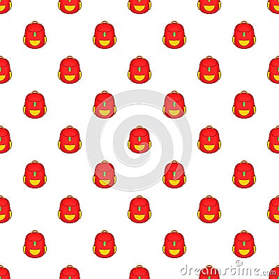 School backpack pattern, cartoon style Vector Illustration