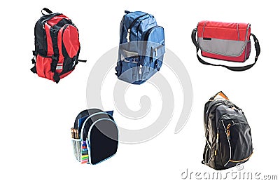 School backpacks Stock Photo