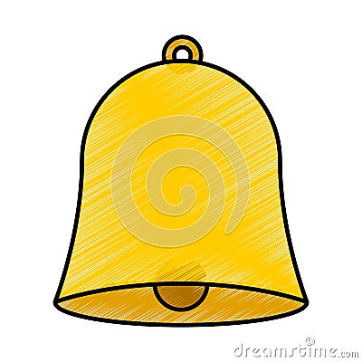 School bell isolated icon Vector Illustration