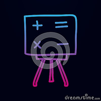 School board with exercise sketch nolan icon. Simple thin line, outline vector of education icons for ui and ux, website or mobile Stock Photo