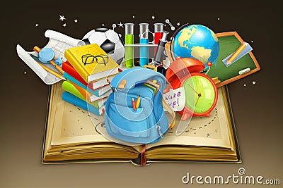 School and book background Vector Illustration
