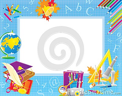 School border for your photo and text Stock Photo
