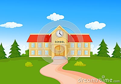 School building cartoon Vector Illustration