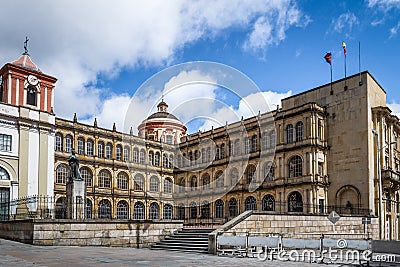 School Building close to Bolivar Square - Bogota, Colombia Stock Photo