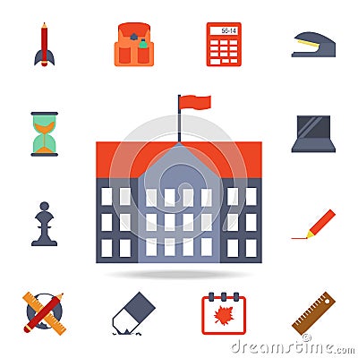 school building colored icon. Detailed set of colored education icons. Premium graphic design. One of the collection icons for Stock Photo