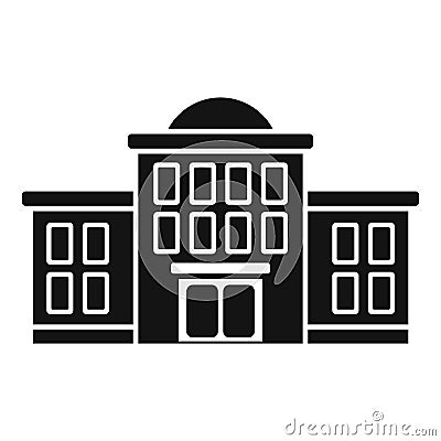 School building icon simple vector. Classroom exterior Vector Illustration
