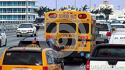 School Bus X Video - School Bus Driving To Miami Beach USA Cityscapes Stock Footage - Video of  travel, port: 68718370