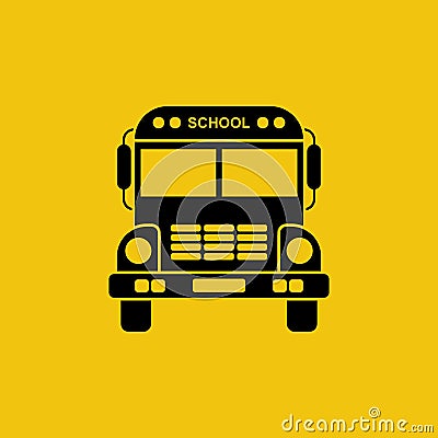 School bus icon Vector Illustration