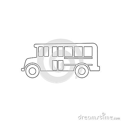 school bus icon. Element of Education for mobile concept and web apps icon. Outline, thin line icon for website design and Stock Photo