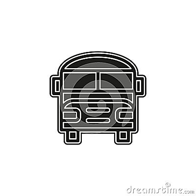 School bus icon - vector transportation vehicle Vector Illustration