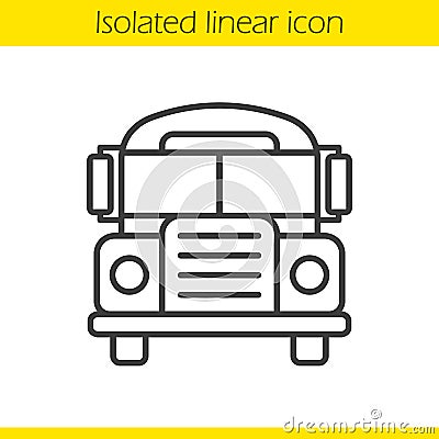 School bus linear icon Vector Illustration