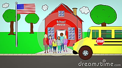 School Bus-SchoolHouse-Pickup Stock Video - Video of city, urban: 76076047 School Bus-SchoolHouse-Pickup Stock Video - Video of city, urban: 76076047