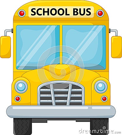 School bus transportation to education travel Stock Photo