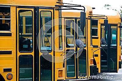 School buses Stock Photo