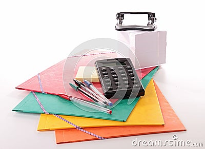 School or business accessories Stock Photo