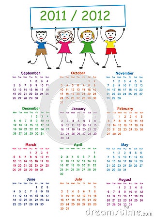 School calendar Stock Photo