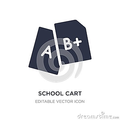 school cart icon on white background. Simple element illustration from Education concept Vector Illustration