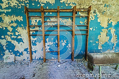School in Chernobyl Zone Stock Photo